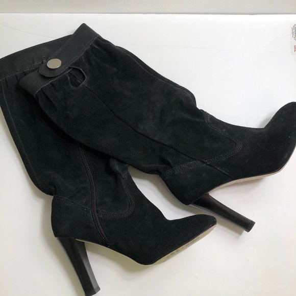 Michael KORS Harness Slouch Style Black Suede Boot - Picture 1 of 7